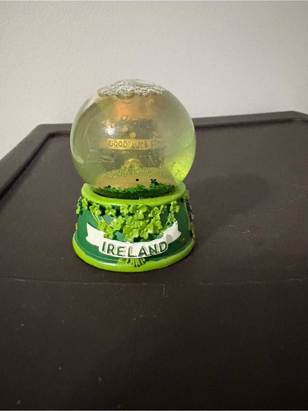 Ireland Green Shamrock Snow Globe Decorative Accent